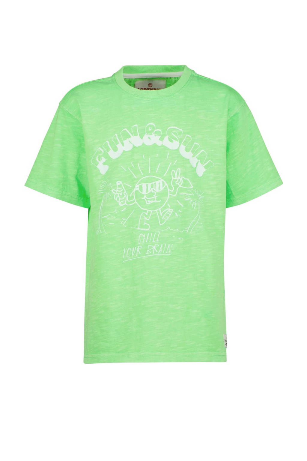 Vingino T-shirt HARTOON met printopdruk licht neon groen
