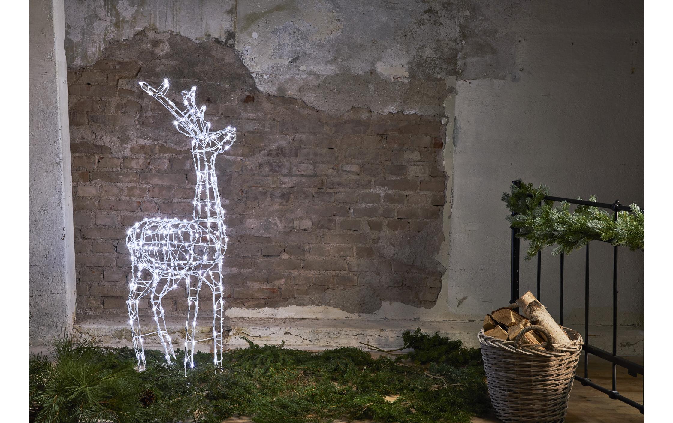 LED-Figur Silhouette Pegasus, 120 cm, Weiss<br>LED Weihnachtsdekoration Pegasus