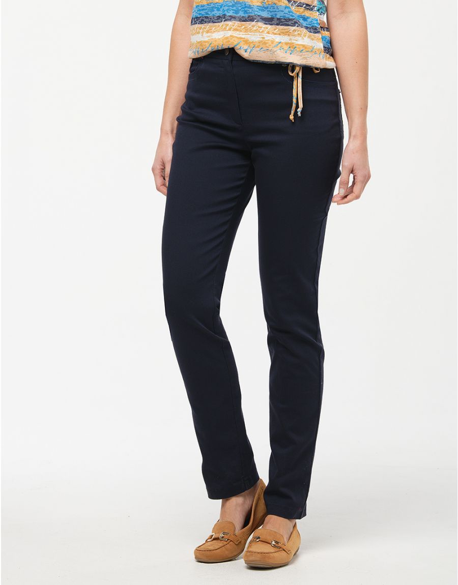 Pantalon bleu slim coton