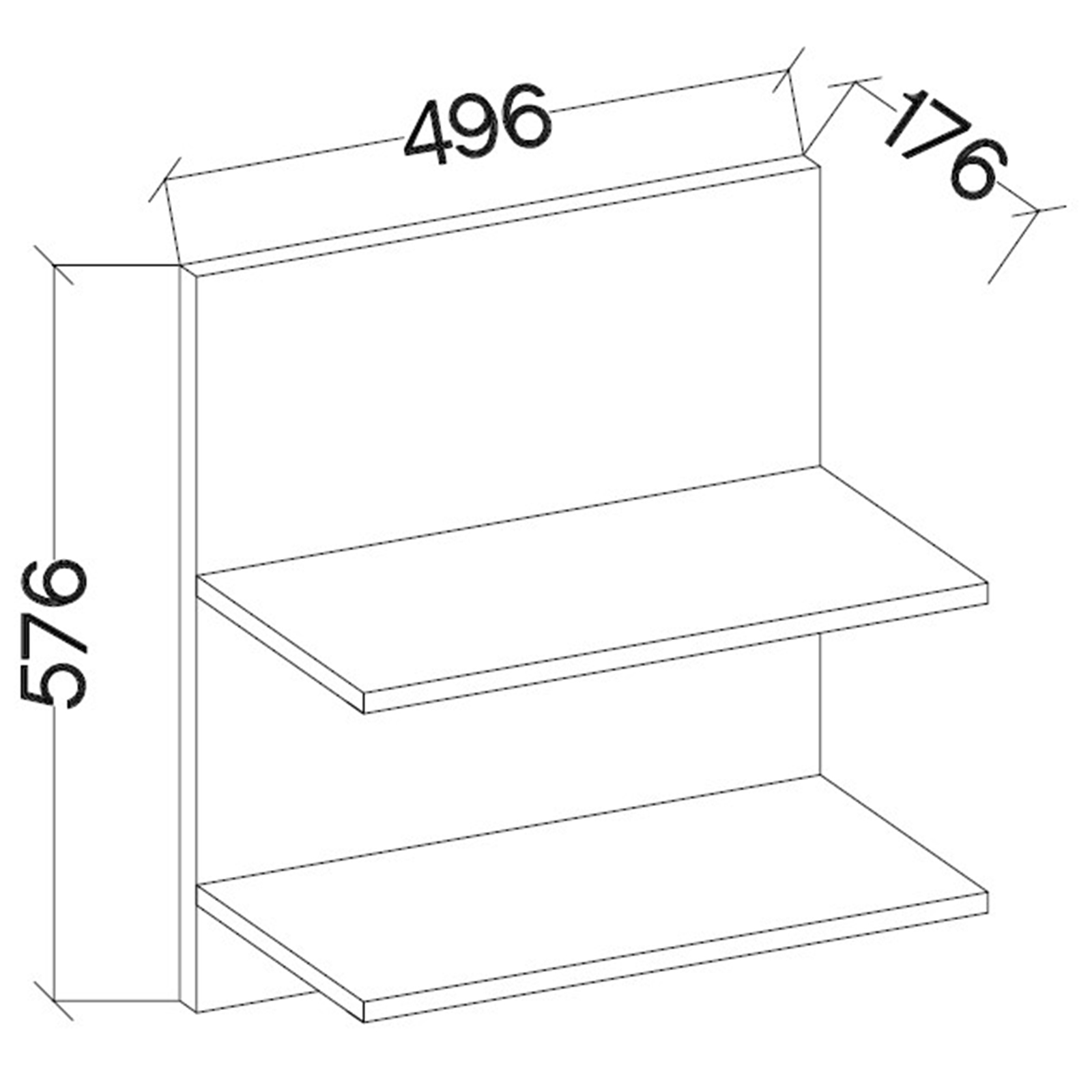 Küchenblock - Betonoptik dunkel - weiß matt - 270 cm