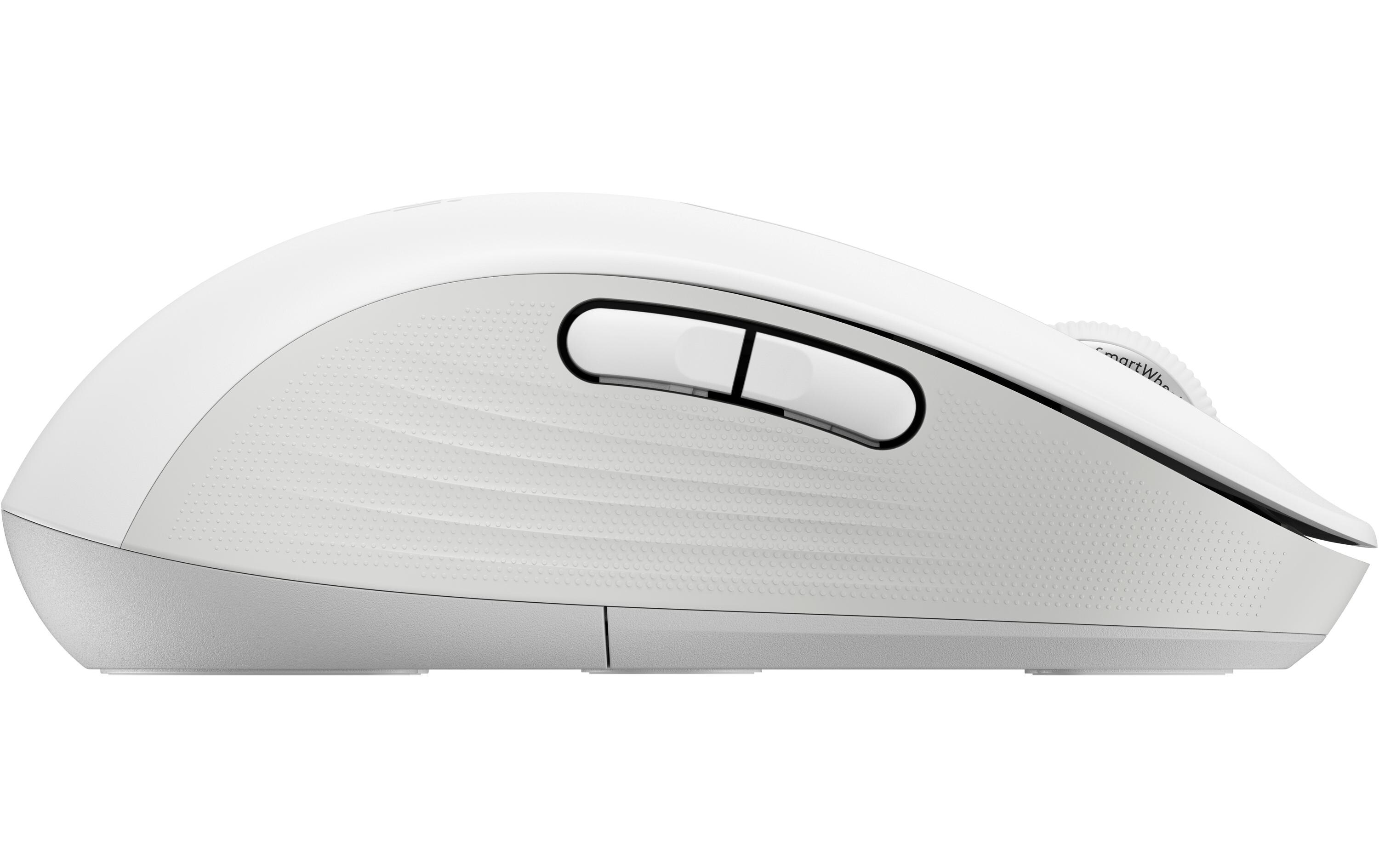 Maus Signature M650 L left WeissPräzise Wireless-Maus mit «Logitech SilentTouch»-Technologie