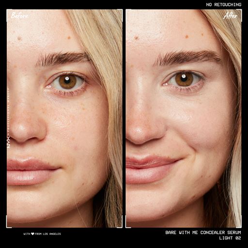 NYX Professional Makeup Bare With Me Concealer Serum, 02 Light