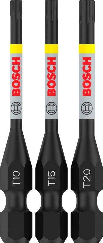 Bosch 2608521U54 PRO Torx slagschroefbit, T10, T15, T20, 55 mm, 3 stuks (3 stuks)
