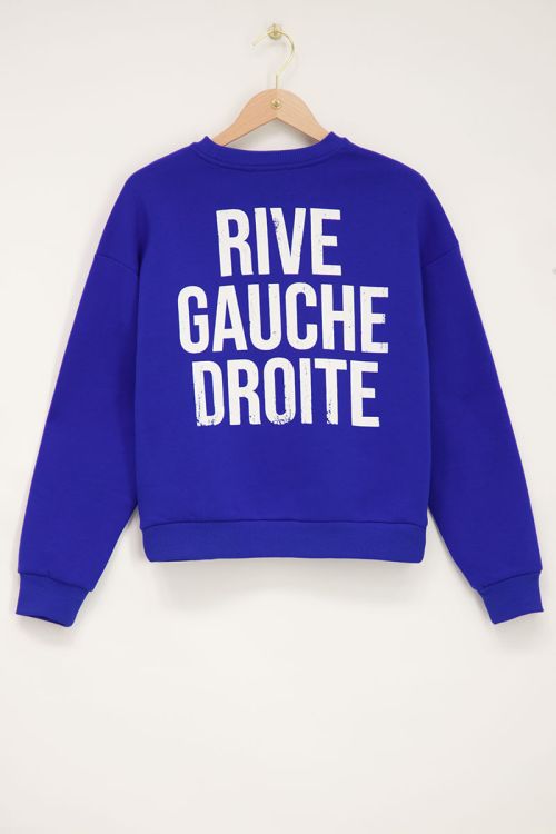 Blauwe sweater rive gauche droite