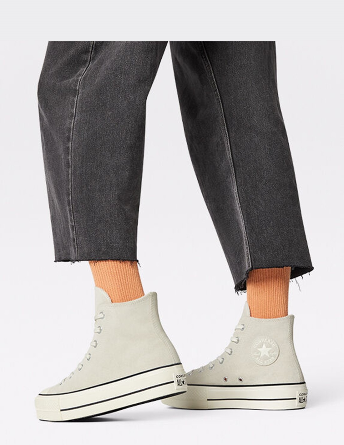 converse Sneakers Femme Montante Ctas Lift Hi Egret/Black/Egret