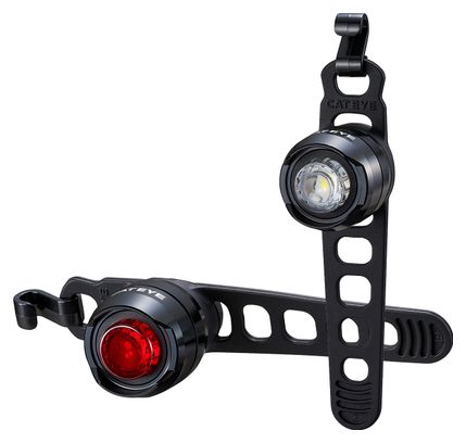 Paire d'Éclairages Cateye ORB Rechargeable Set Noir