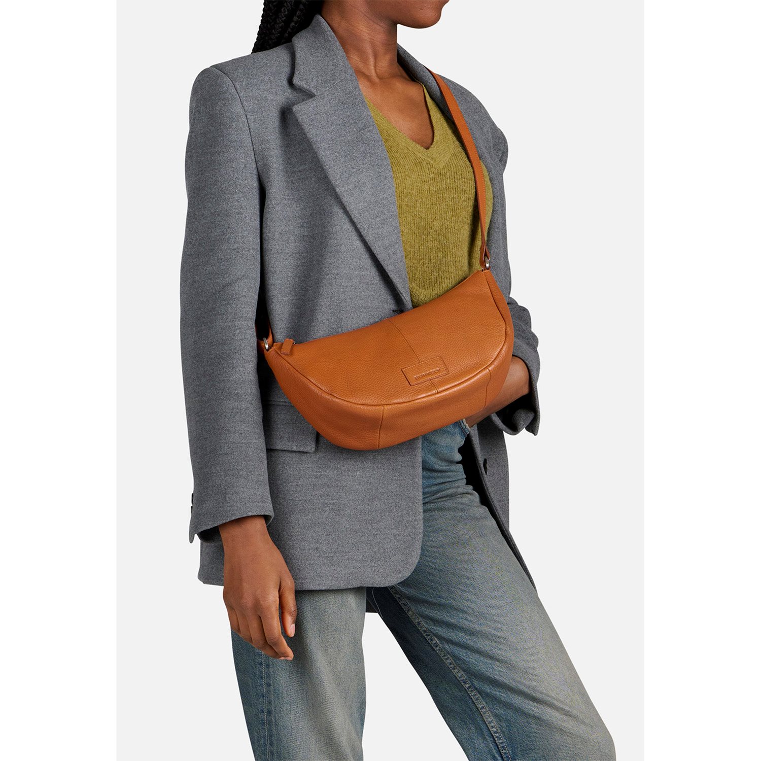 Burkely Soft Skylar Crossbody Round Bag cognac