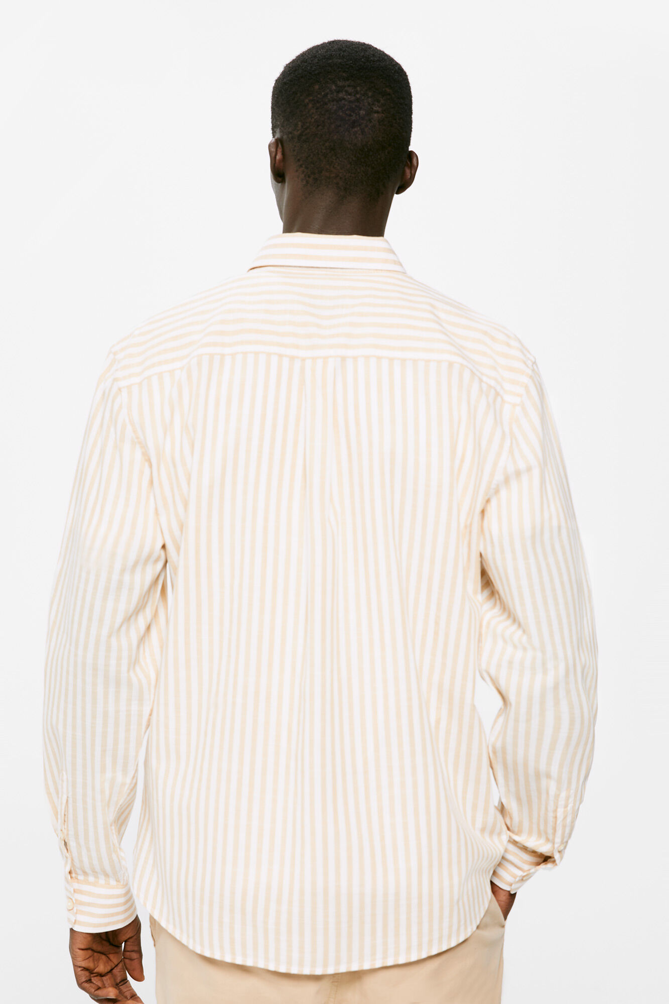 Camisa listrada clara - bege médio