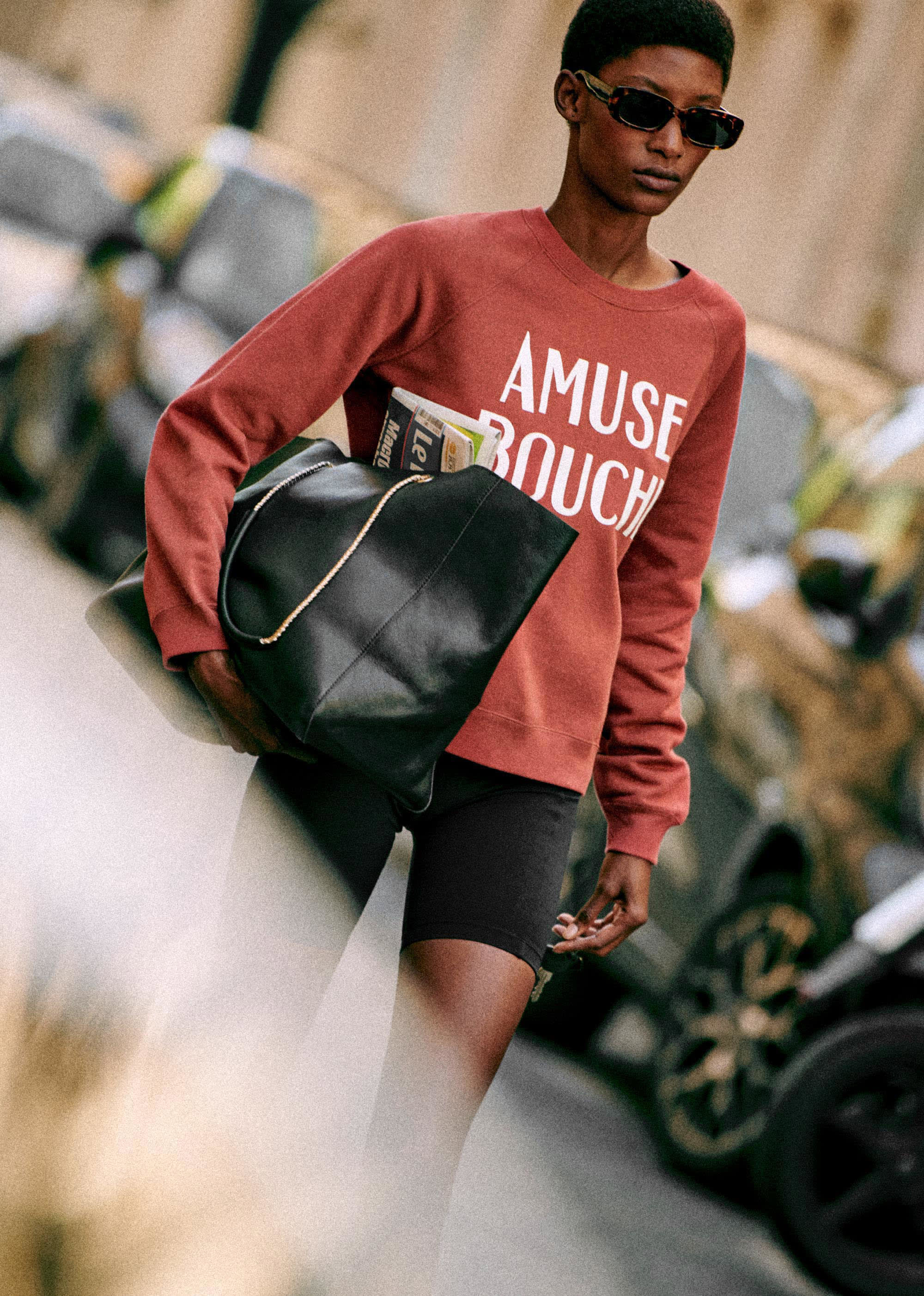 Sweat-Shirt Amuse Bouche - Bois de rose / Ecru - E-SHOP/SWEATS & MARINIÈRES Sweats 5905738