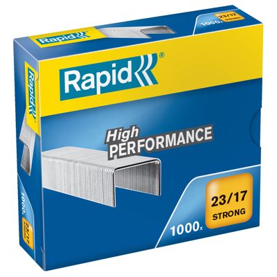 Rapid - Boîte de 1000 Agrafes 23/17 - jusqu'à 140 feuilles - acier galvanisé