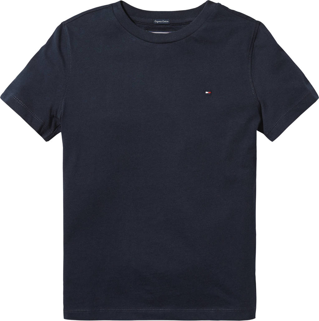 Tommy Hilfiger T-shirt van katoen donkerblauw