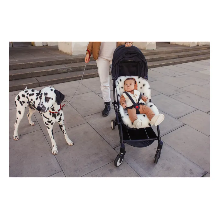 BINIBAMBA Peau de mouton pour poussette et couffin - 68x44 cm | Dalmatian