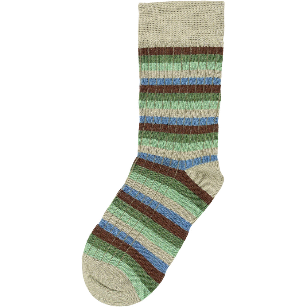 Køb minipop® Green Bambus Multi Stripe Strømper