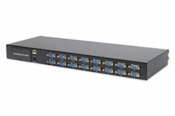 DIGITUS Professional DS-72214 - KVM switch - 16 x KVM port(s) - monterbar på stativ
