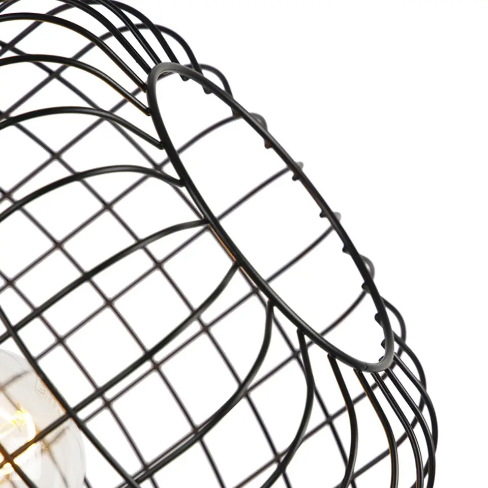 Qazqa vloerlampen bliss_vefa zwart e27