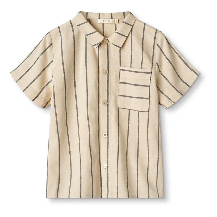 Fliink Chemise Vira Rayure Lin | Beige