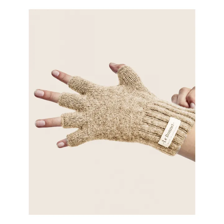 Le Bonnet Amsterdam Mitaines Mérinos | Sable
