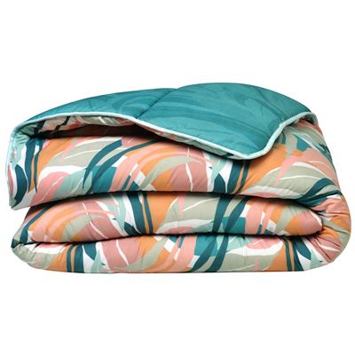 Couette DÉCO DOUBLE FACE feuillage abstrait - Becquet Création – légère ou chaude