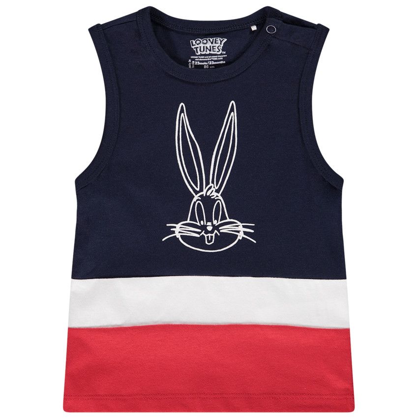 Débardeur en jersey effet colorblock avec print Bugs Bunny pour bébé garçon - Bleu marine