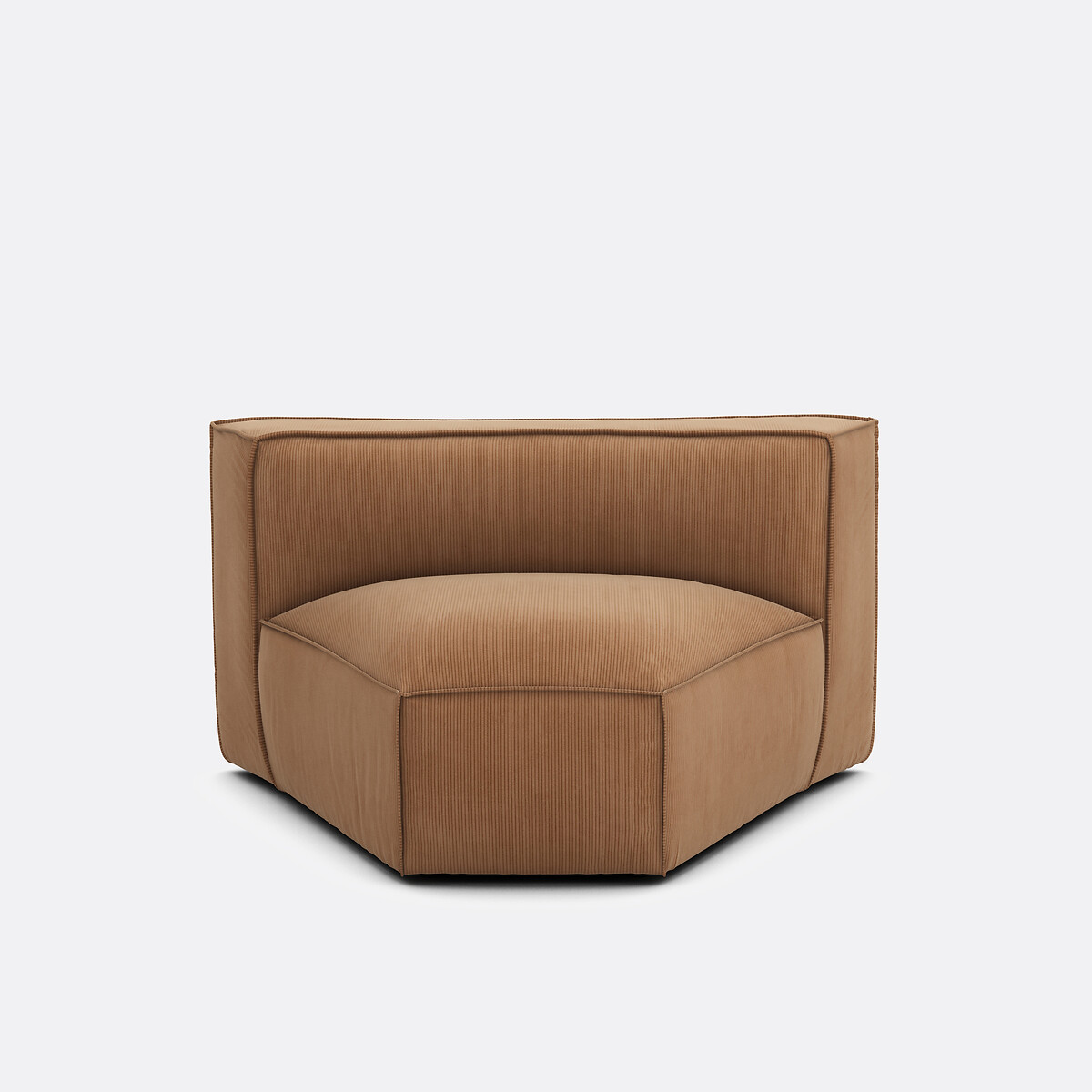 LA REDOUTE INTERIEURS<br>Canto modular aberto, veludo cotelê Seven