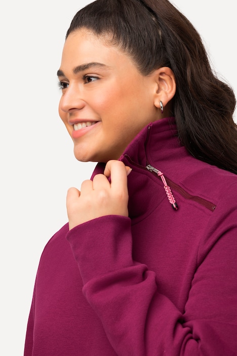 Sweatshirt, Stehkragen, Zipper, Mandala, Langarm