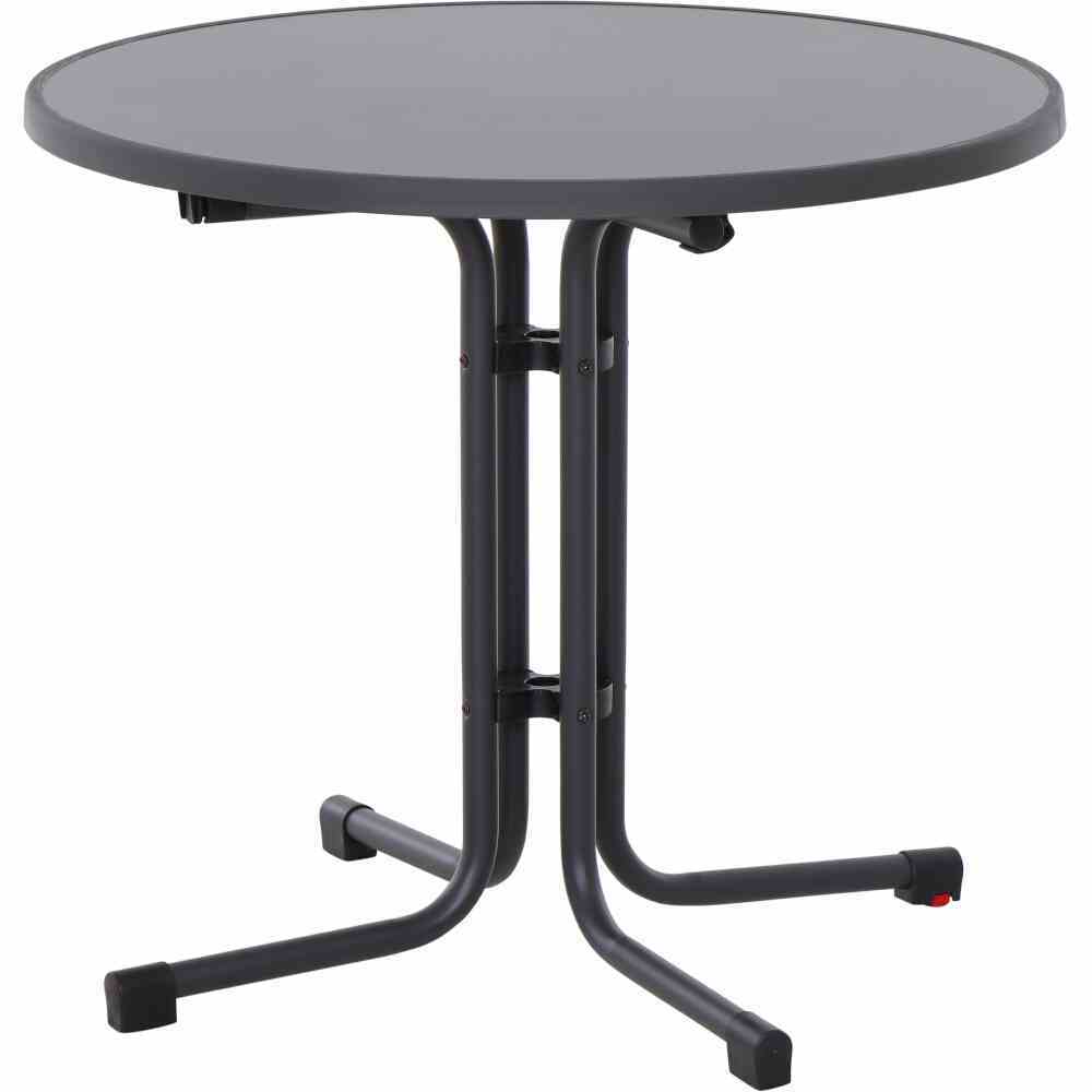 Klapptisch PACO- matt anthrazit - Stahl - 80 cm