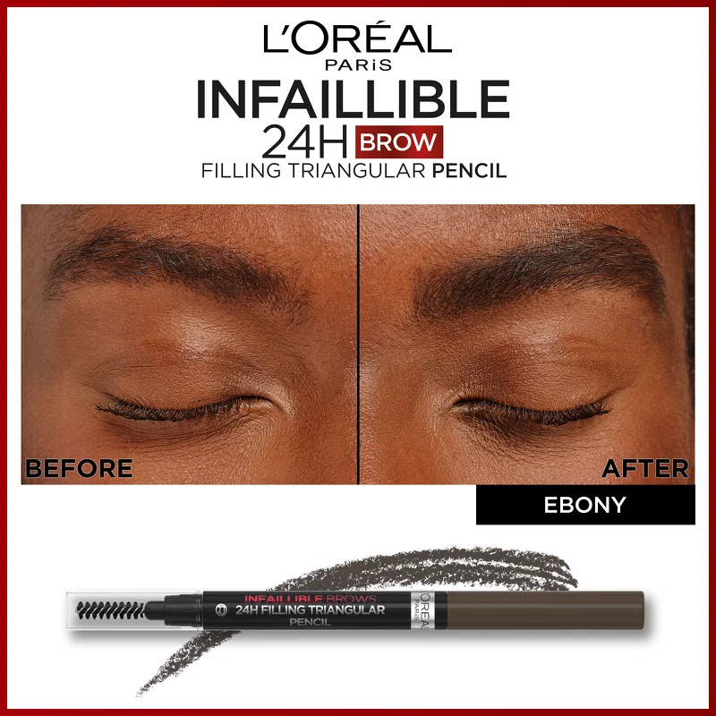 L'Oréal Paris Infaillible Brows 24H Filling Triangular Pencil 1 ml - 1.0 Ebony