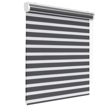 GAMMA duo rolgordijn lichtdoorlatend antraciet (kleurnr. 4502) 60x210 cm (bxh)