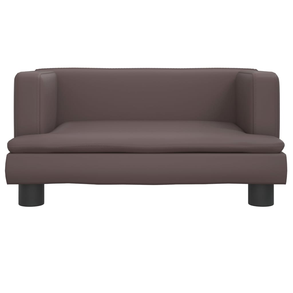 Cama para cães em couro sintético marrom vidaXL, 60x40x30 cm