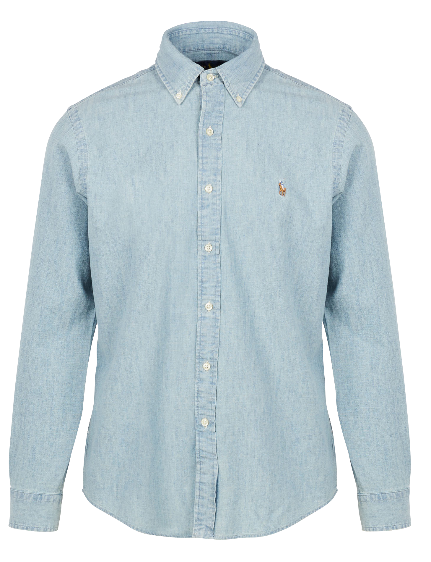 Chemise col américain en coton regular | Bleu