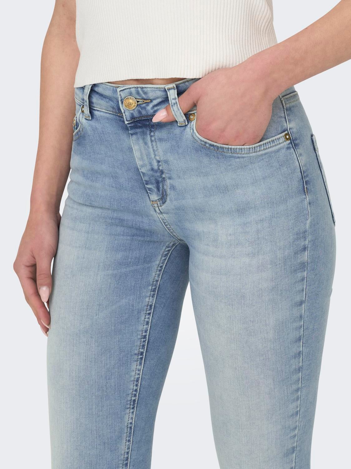 ONLBLUSH Mittlere Taille Skinny Fit Jeans Light Blue Denim