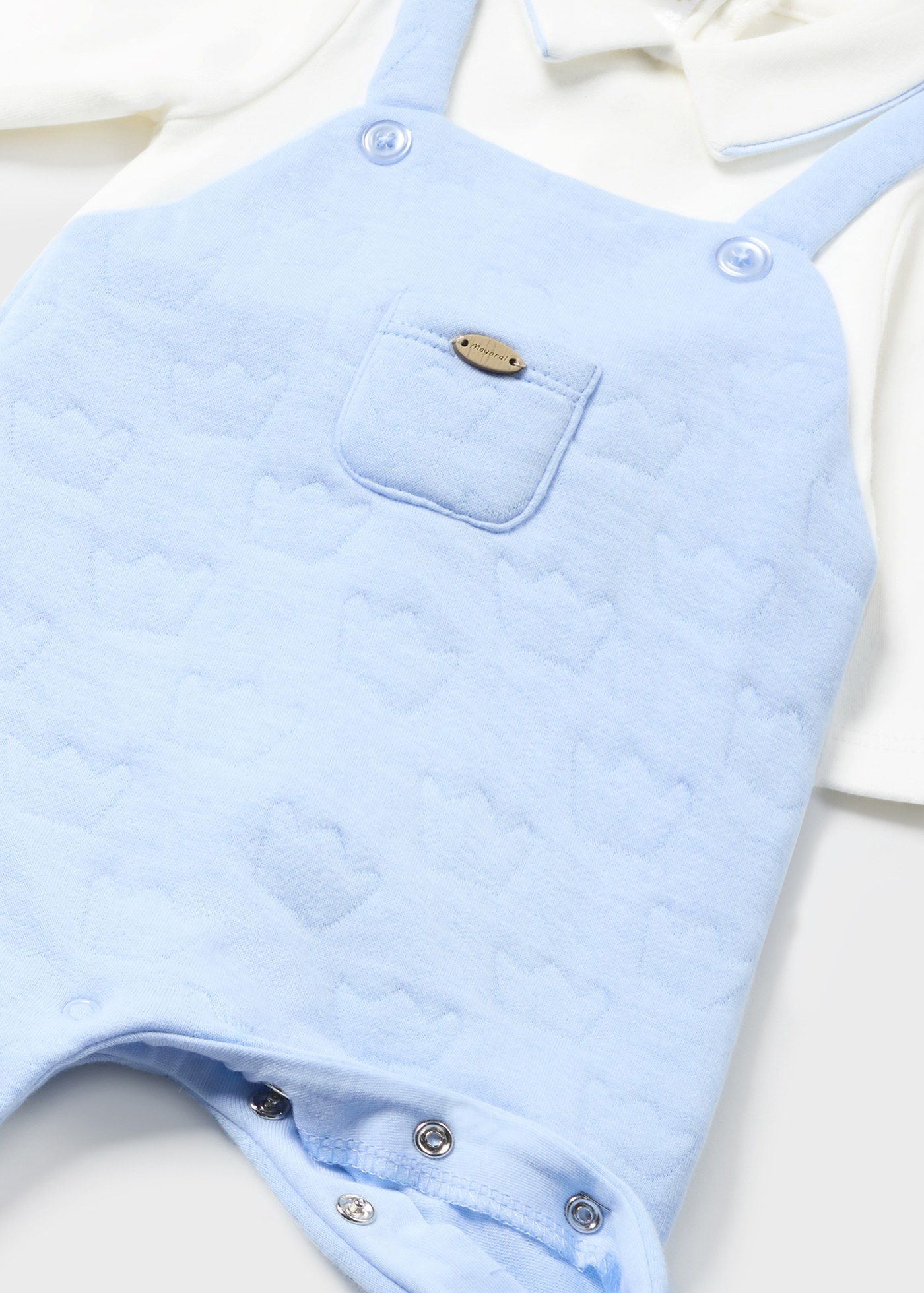 Macacão Better Cotton estilo jardineira para recém-nascido