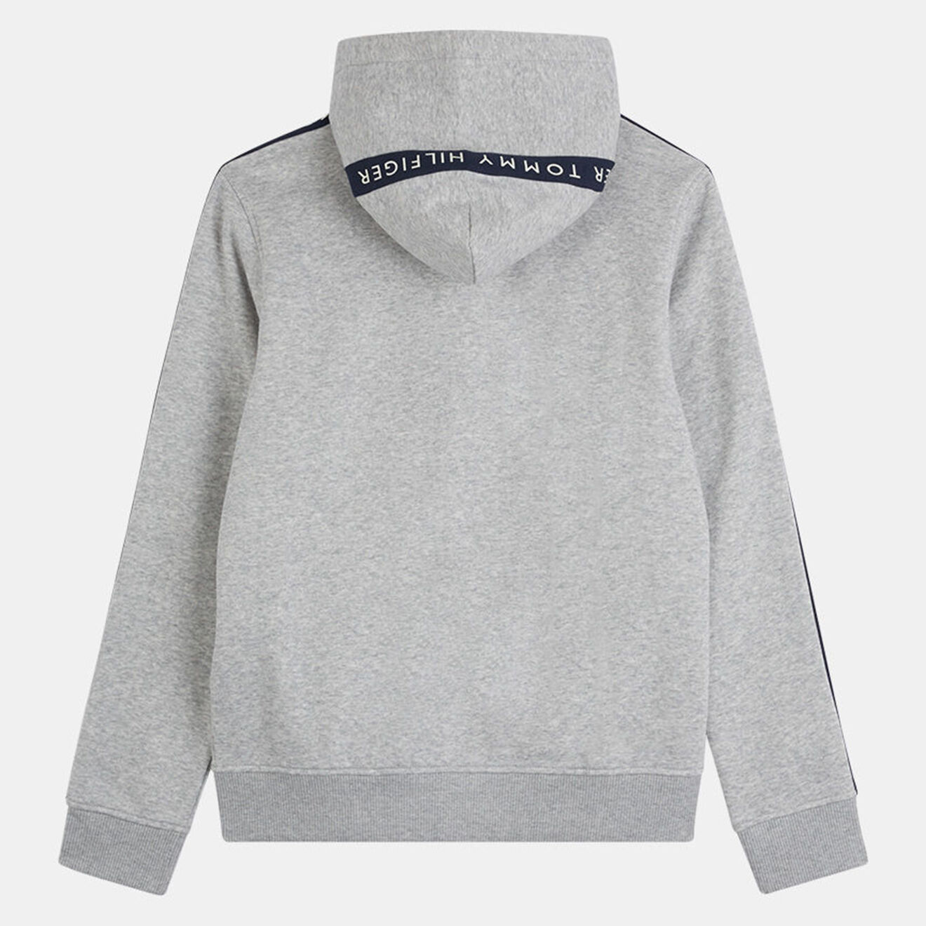Tommy Hilfiger Sweat zippé en Coton biologique à bande griffée gris