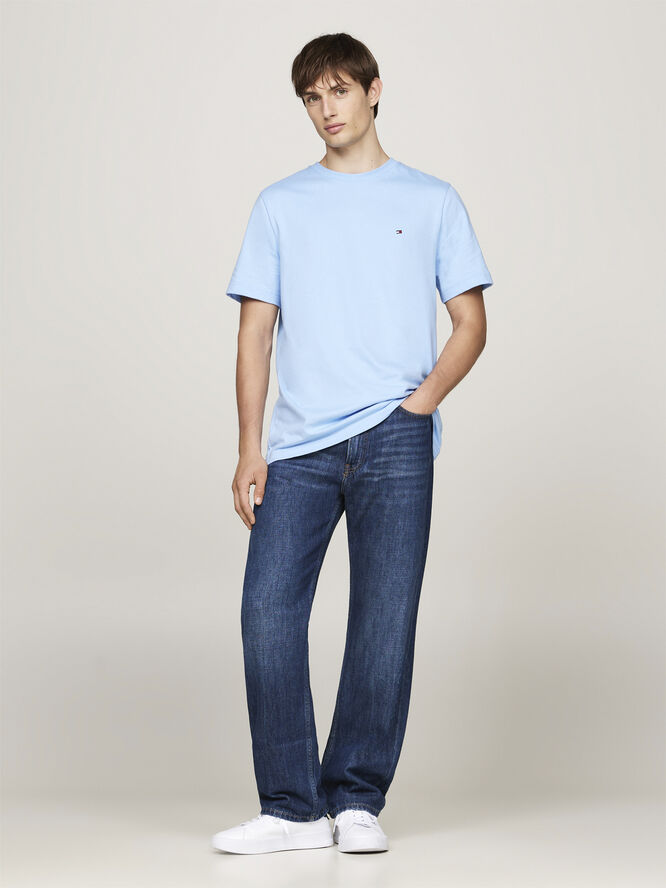 Tommy Hilfiger ESSENTIAL REG FIT SOLID TEE Vessel blue