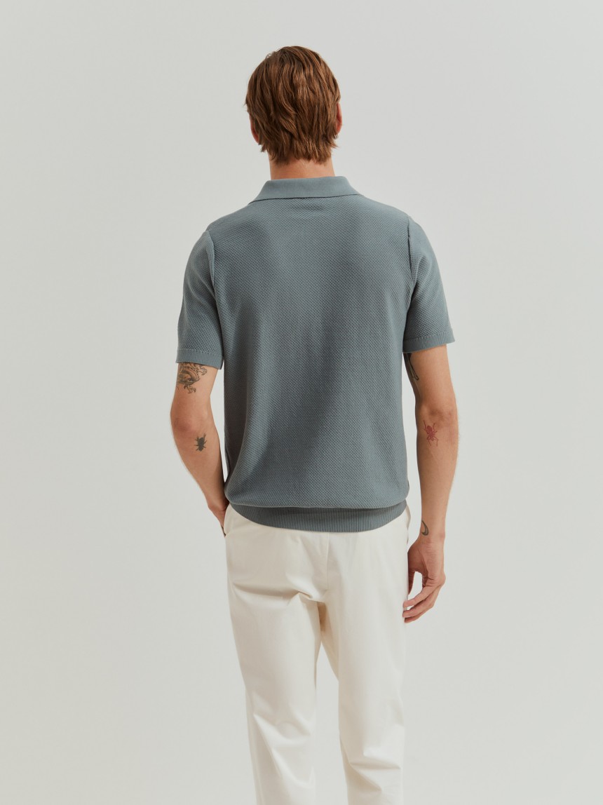 Polo regular fit com textura
