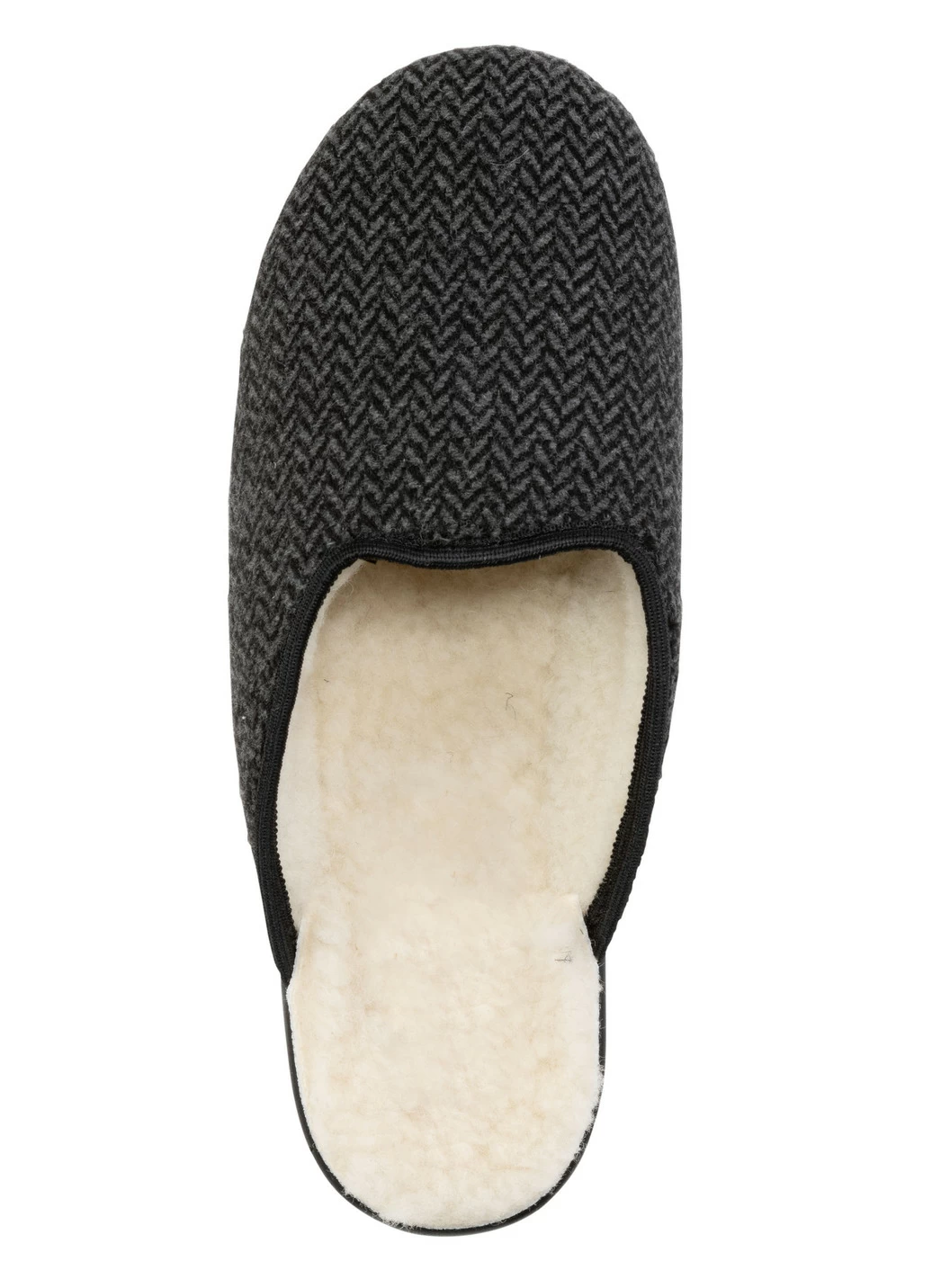 Textil-Pantoffel mit Warmfutter aus reiner Wolle