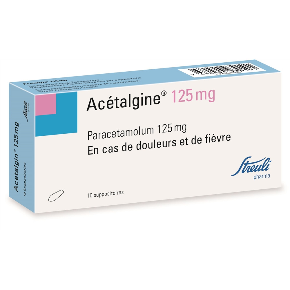 ACETALGINE Supp 125 mg Blist 10 Stk