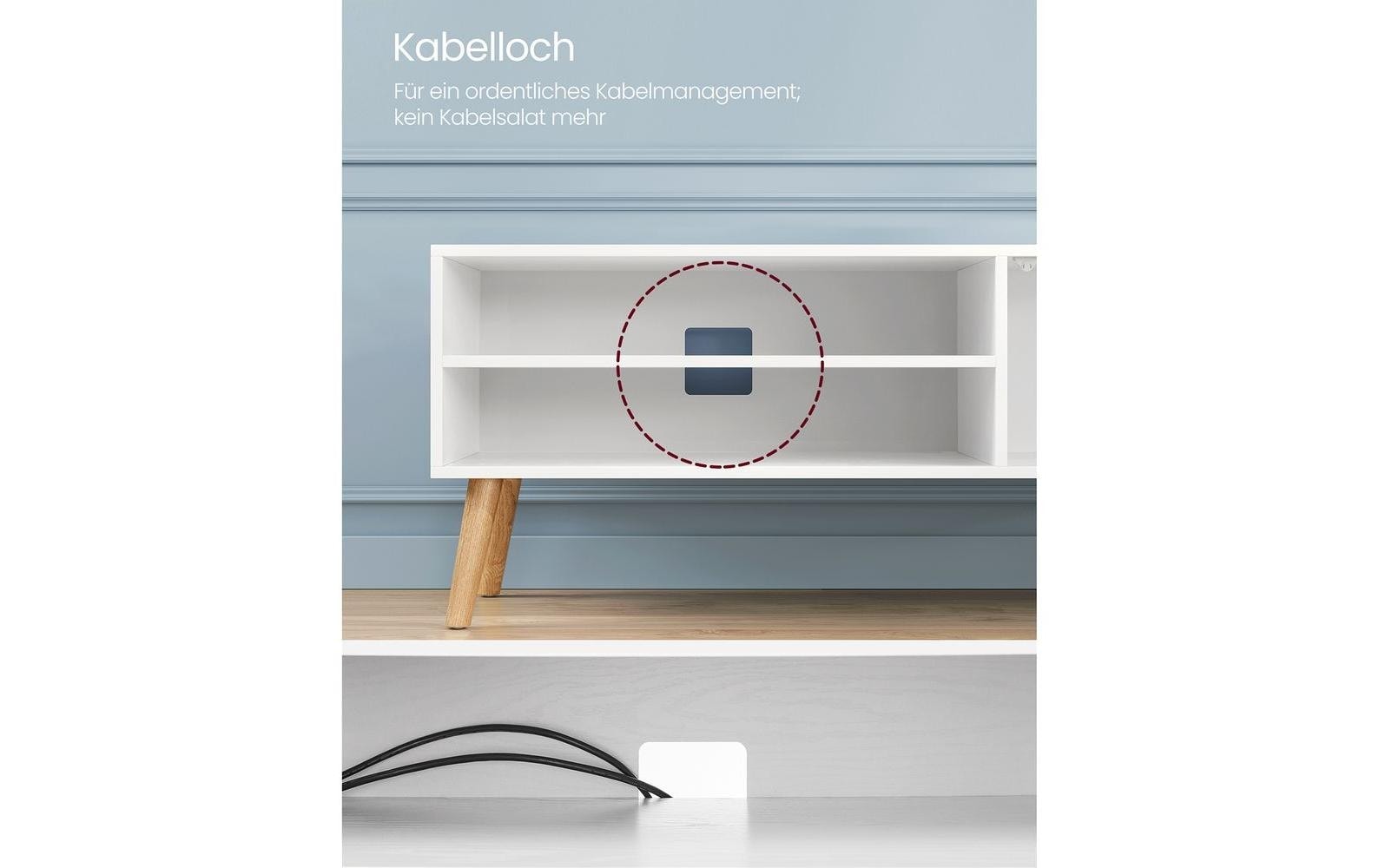 VASAGLE TV-Schrank »Skandinavisch 110 x 40 cm Weiss«
