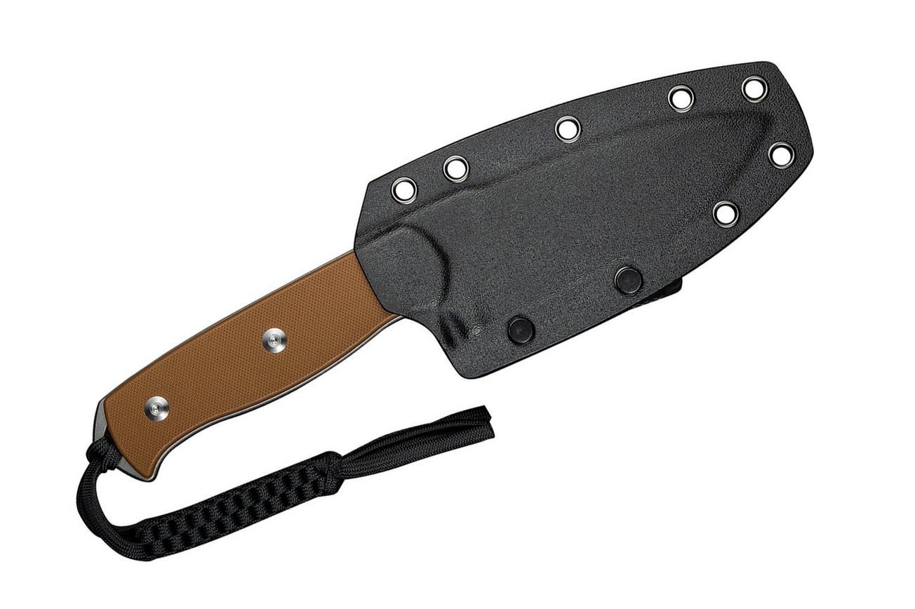 SENCUT Toxodon S24036-3 Stonewashed Brown G10, vaststaand mes