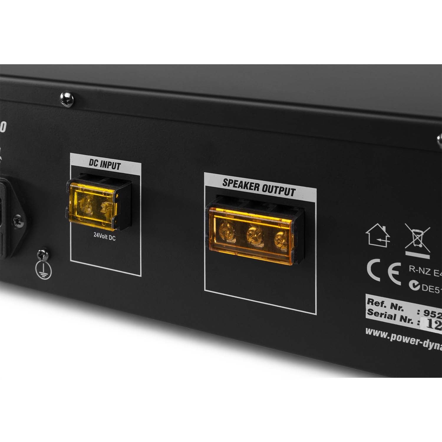 Power Dynamics PRM120 100V & 4/8 Ohm 19-inch versterker - 120 Watt