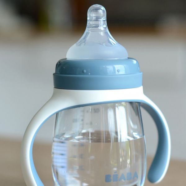 Beaba Evolutieve 2-in-1 Drinkfles 210 ml Windy Blue