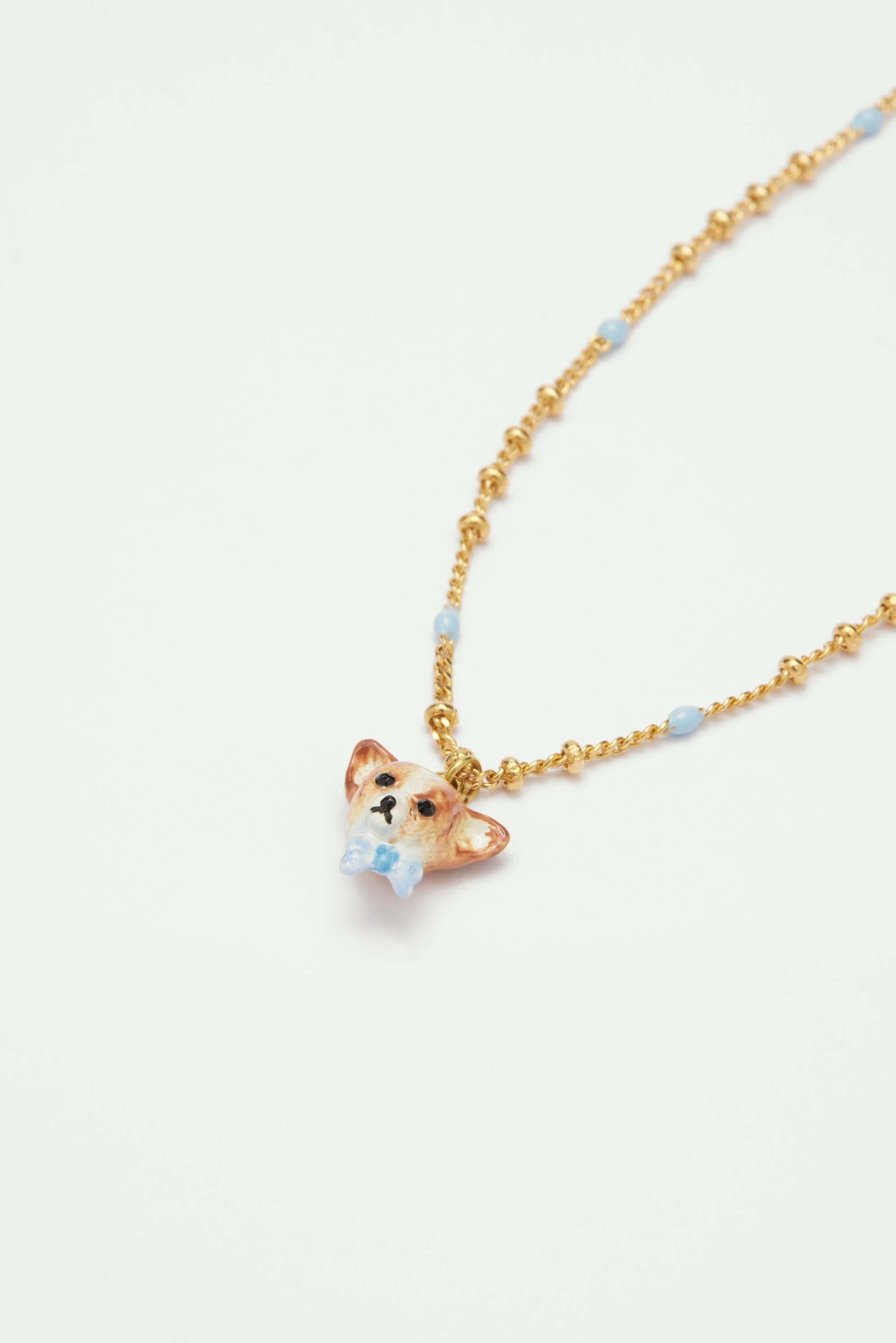 Bracelet pendentif chihuahua papillon | Bleu