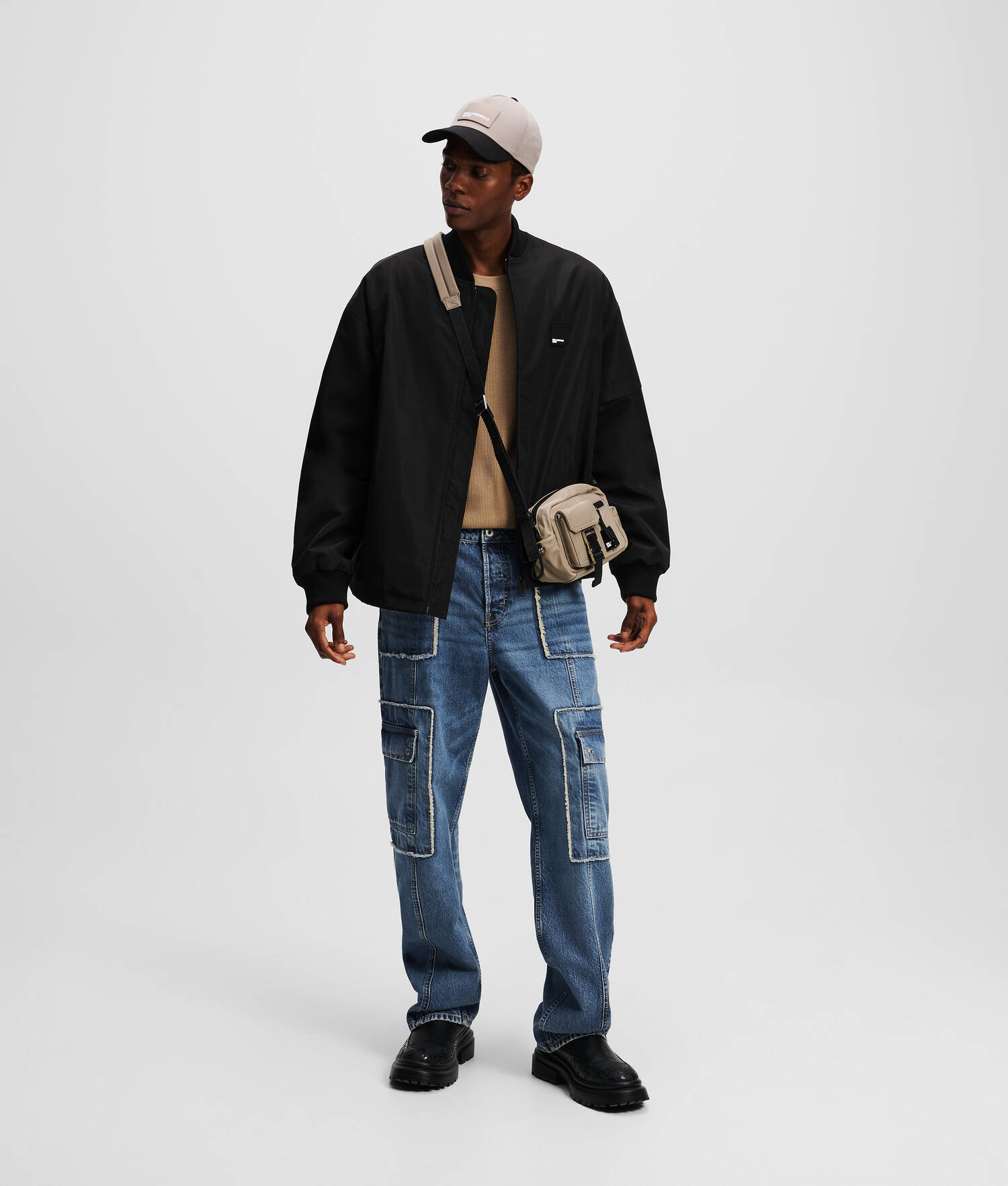 JEAN DÉCONTRACTÉ STYLE UTILITAIRE - Bleu moyen lavé teinté