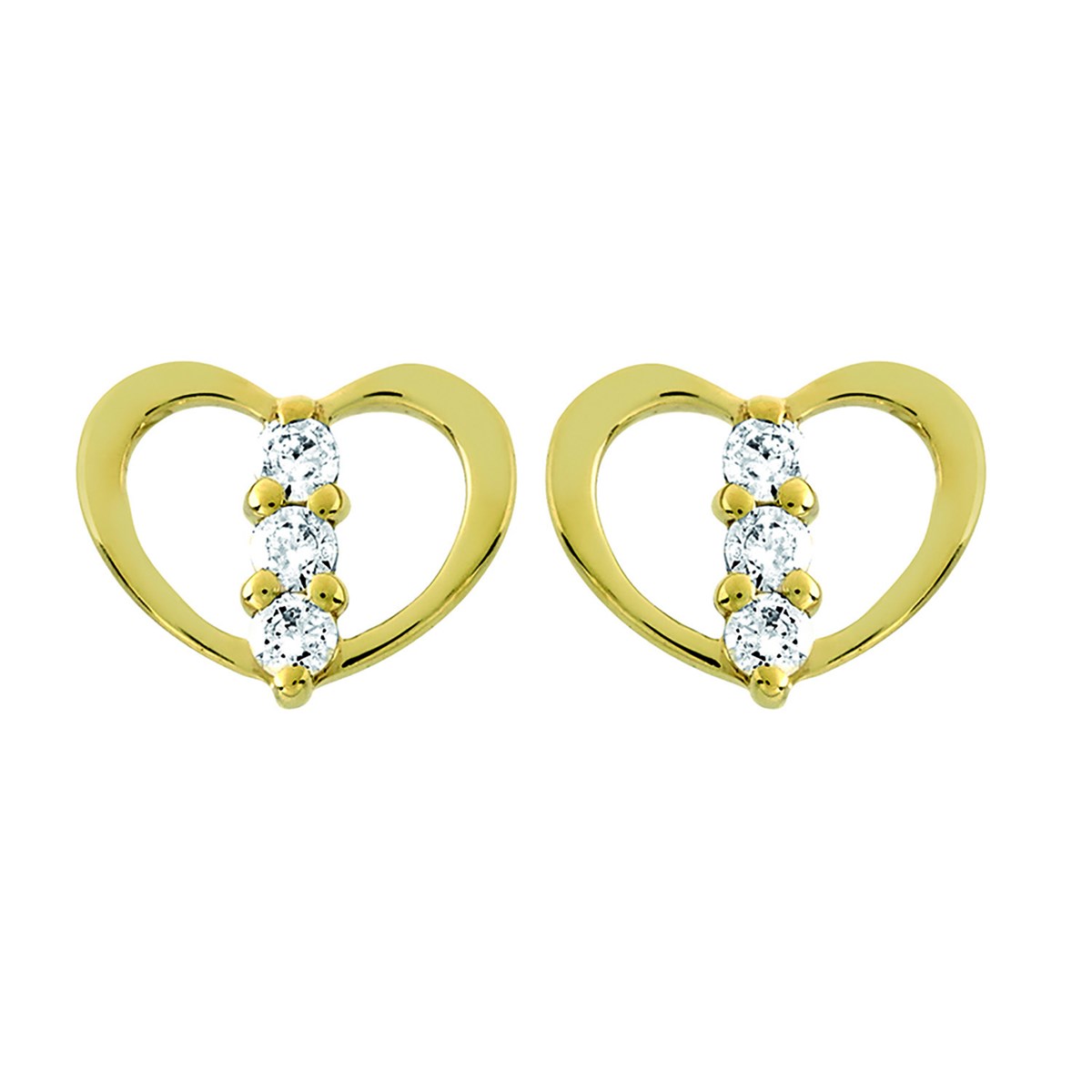 Boucles d'oreilles Brillaxis coeur OZ