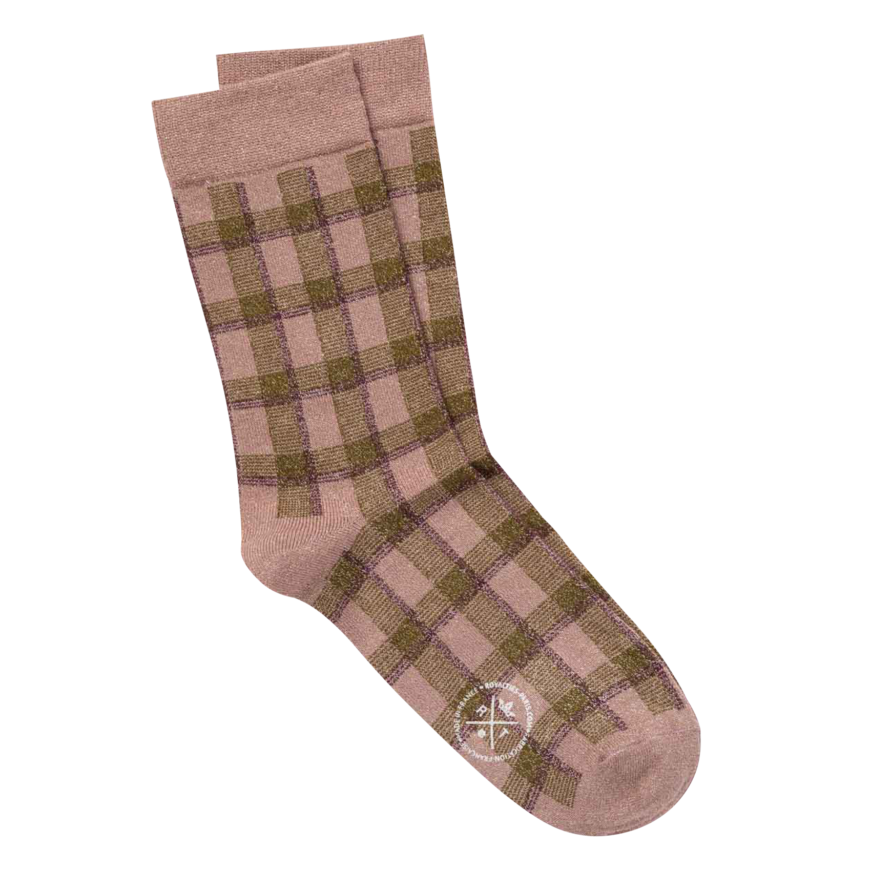 KIM - Chaussettes à carreaux | Rose