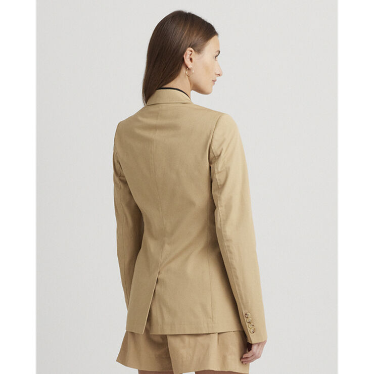 Lauren Ralph Lauren Cotton Twill Blazer Beige