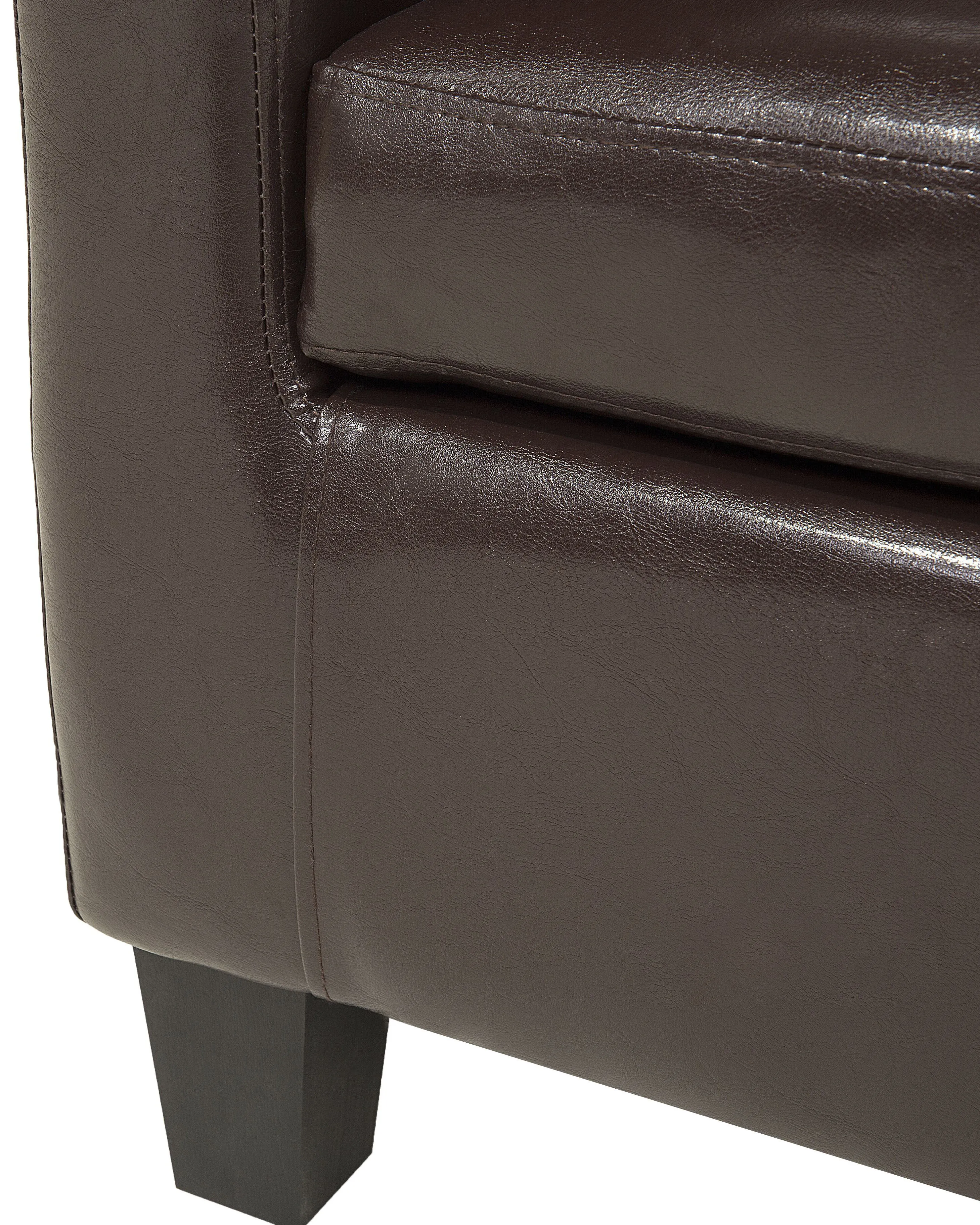 Fauteuil BORWICK Kunstleer Donkerbruin