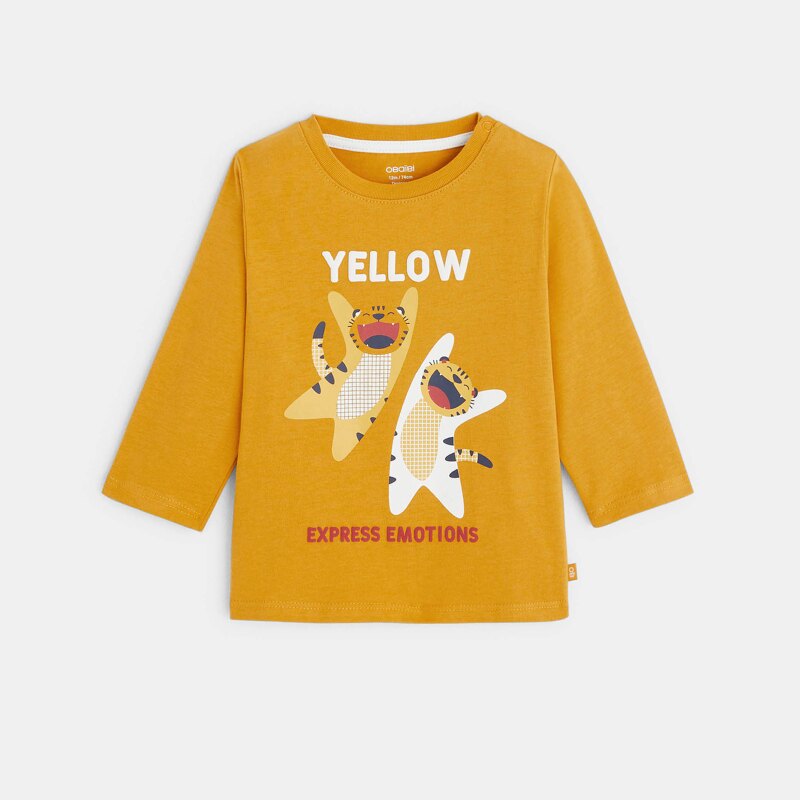 T-shirt Yellow expression jaune bébé garçon Jaune