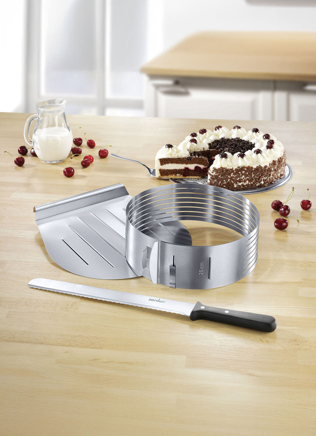 Kuchenschneidhilfe-Set, 3-teilig