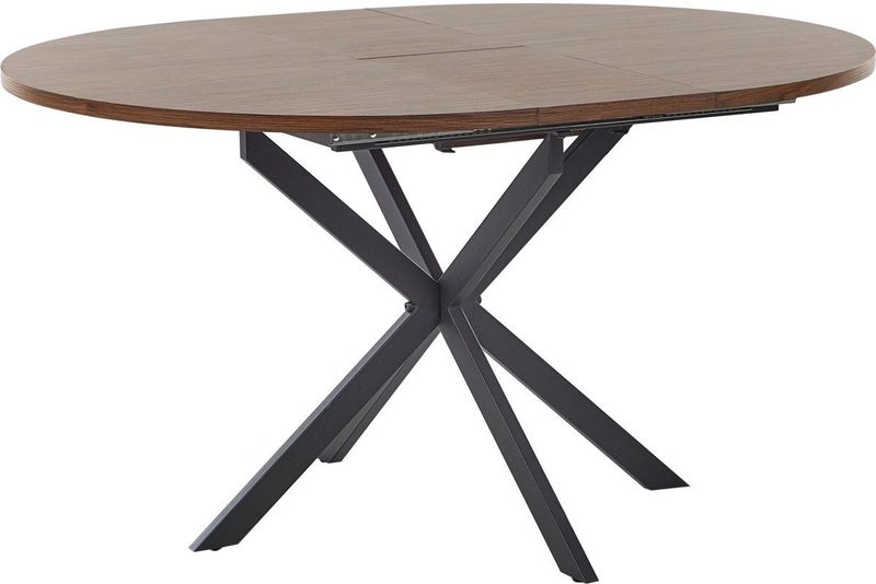 BELIANI FRIONA - Uitschuifbare Eettafel - Donkerhout/Zwart - MDF